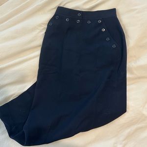 Vintage Ralph Lauren Petite Navy midi/maxi straight skirt